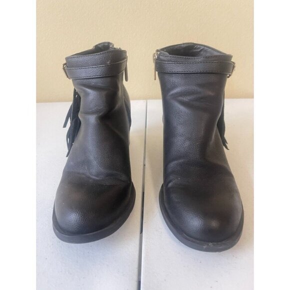 Sam Edelman CIRCUS Black Fringe Ankle Boots Booties size 8 Tassel Western Trendy - Picture 2 of 16